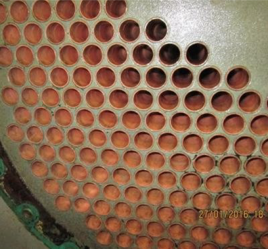 Condensador após lavagem química